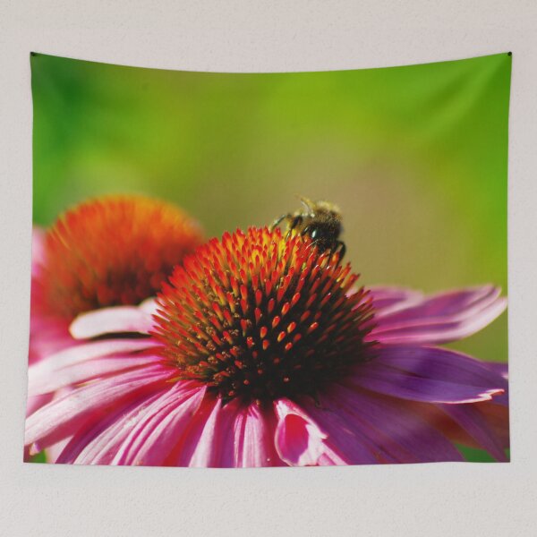 Item preview, Echinaceae - Purple Cone Flower with bumblebee designed and sold by Treemonk.