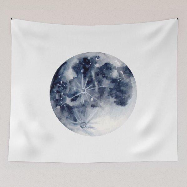 Item preview, Full Moon in Watercolor  designed and sold by Harpley Design Studio.