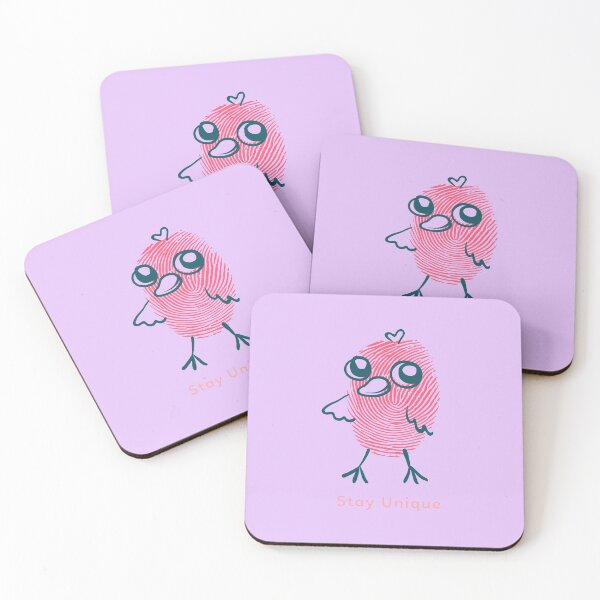 Item preview, Stay Unique Pink Fingerprint Bird designed and sold by kbircham.