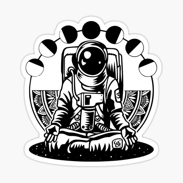 Meditation Zen Yoga Astronaut Sticker