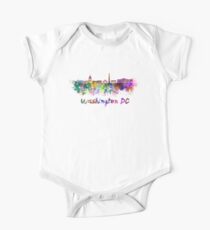 Washington DC skyline in watercolor One Piece - Short Sleeve