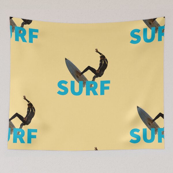 Item preview, SURF - YELLOW - BLUE - MINIMAL - POSTER - SURF RETRO  designed and sold by Tropical Blood.
