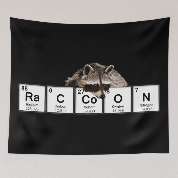 Item preview, raccoon periodic table design designed and sold by That Store With the Fun Stuff.