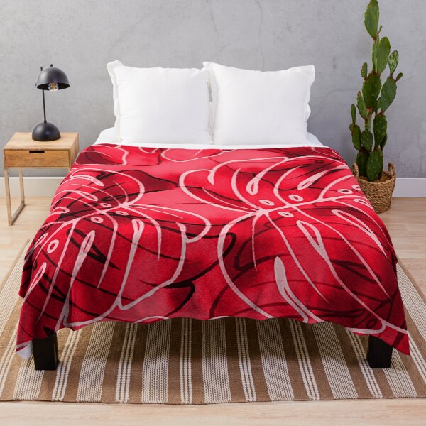 Item preview, Monstera Leaves Red designed and sold by Rockett Graphics.