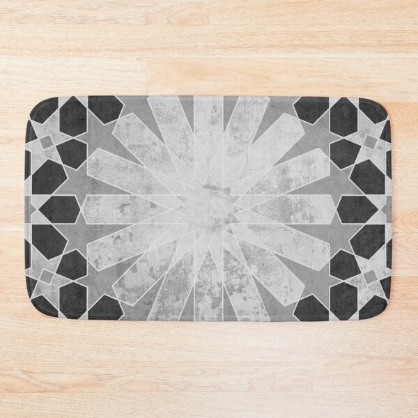 Item preview, oriental mosaic tile pattern, black and white - traditional geometric design  designed and sold by ohaniki.