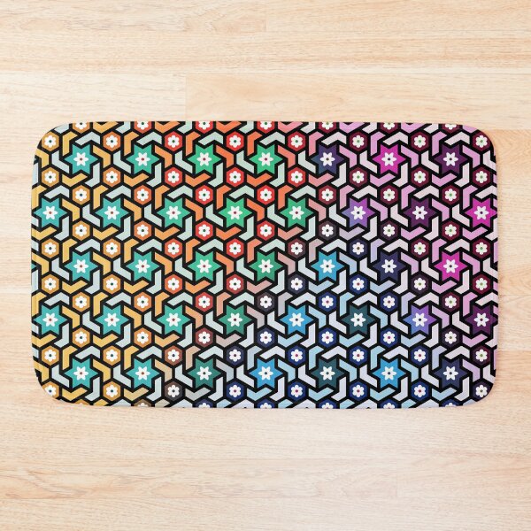 Item preview, colorful geometric pattern - abstract rainbow colored   designed and sold by ohaniki.