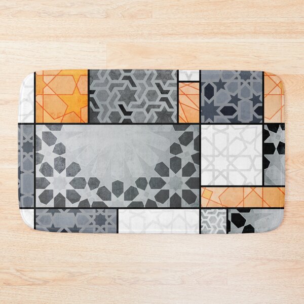 Item preview, oriental pattern patchwork design -geometric mosaic designed and sold by ohaniki.