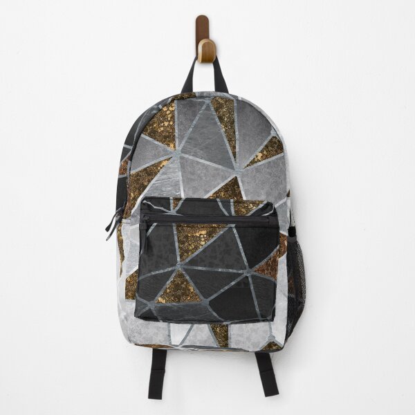 Item preview, Skyrise Polygons metallic abstract geometric pattern designed and sold by Glimmersmith.