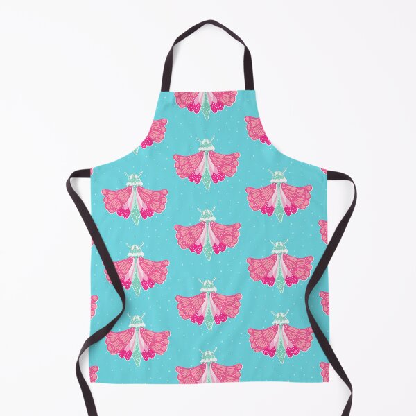 Item preview, Adorable pink and aqua teal moth designed and sold by Ilze Lucero.