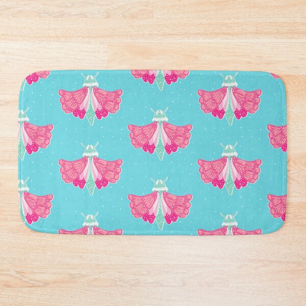 Item preview, Adorable pink and aqua teal moth designed and sold by Ilze Lucero.