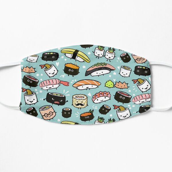 Cute Sushi Pattern | Kawaii Sushi Characters Mask