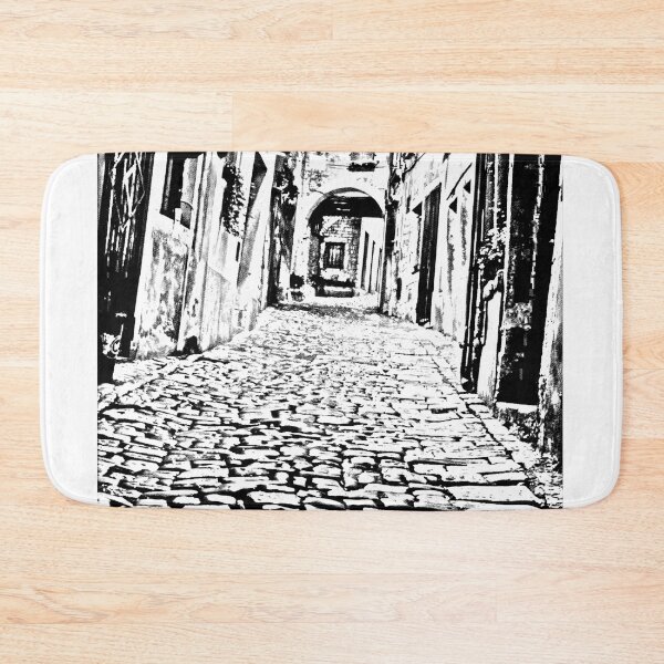 Item preview, street, old town, black and white designed and sold by gandra.