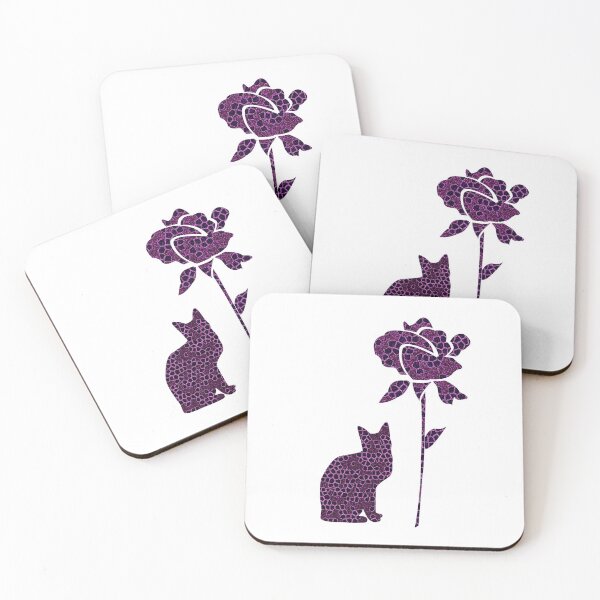 Item preview, Cat rose purple designed and sold by Moonyflower.
