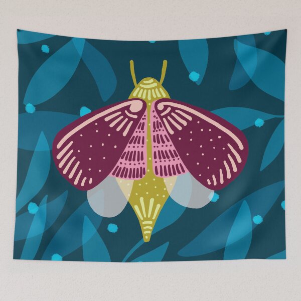 Item preview, Magical Moth -  beautiful vibrant moth designed and sold by Ilze Lucero.