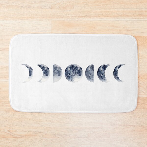 Item preview, Moon phases in a row | Watercolor designed and sold by Harpley Design Studio.