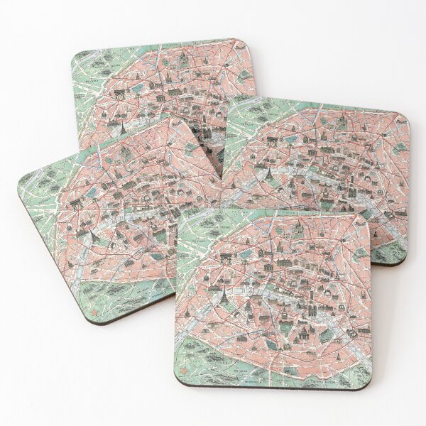 Item preview, Vintage pocket map of Paris France designed and sold by Glimmersmith.