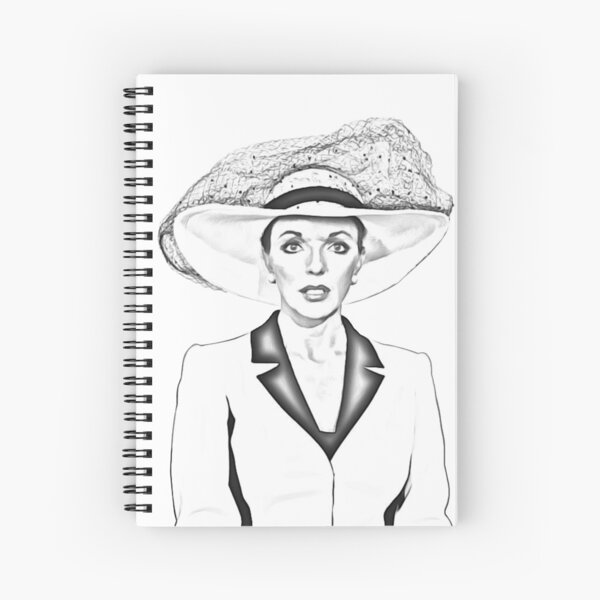 Hollywood Tv Star Joan Collins Aka Alexis Carrington Colby From Dynasty Spiral Notebook