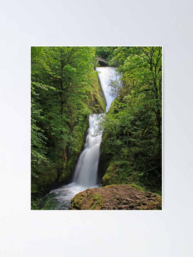 Bridal Veil Falls Oregon Poster By Darthurbrown Redbubble