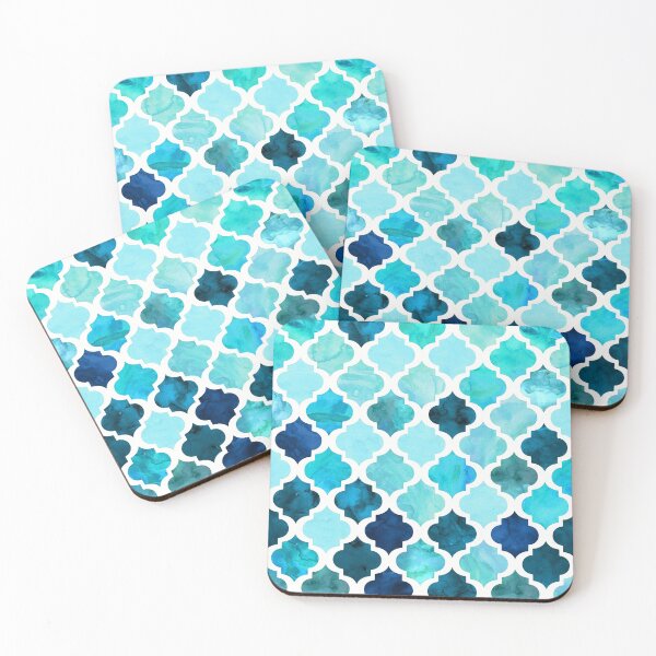 Item preview, Blue Watercolor Moroccan Style designed and sold by atlantekdesigns.