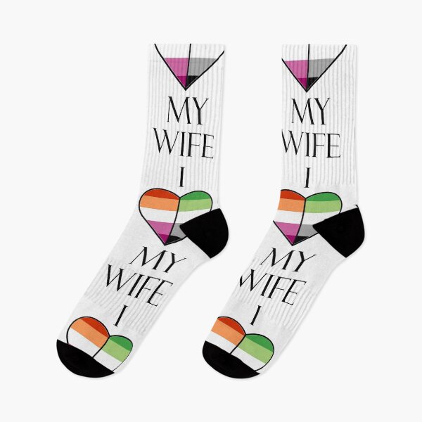 Item preview, I Love My Wife - Lesbian & Aromantic Flags designed and sold by Sleeping-Satan.