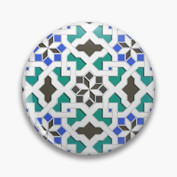 Item preview, Oriental Pattern - Geometric Design, blue / green designed and sold by ohaniki.