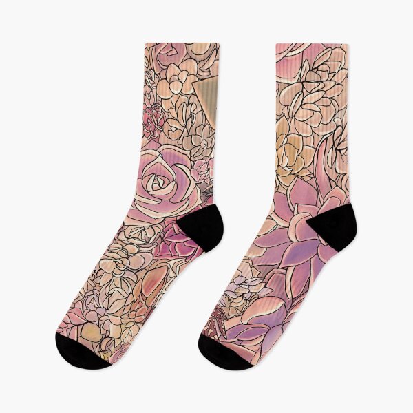 Item preview, Succulents in the Garden a study in rose pink designed and sold by Quick Brown Fox Canada.