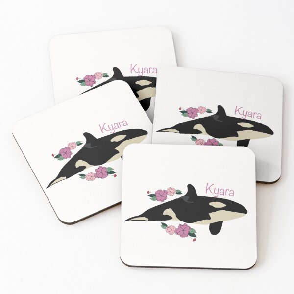Item preview, KYARA the killer whale flower art designed and sold by Animaldesigns24.