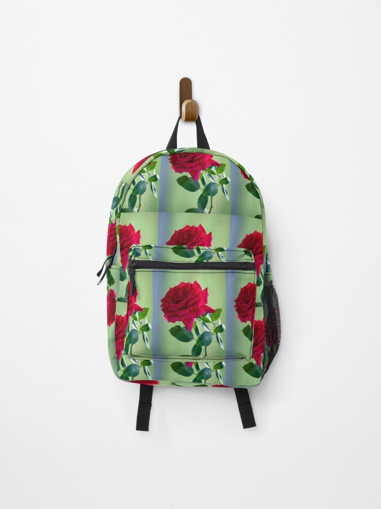 Thumbnail 1 of 3, Backpack, Red Rose designed and sold by moregoodart.