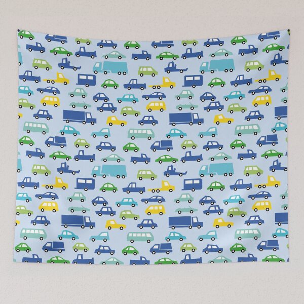 Item preview, blue toy car pattern - automobile illustration designed and sold by ohaniki.