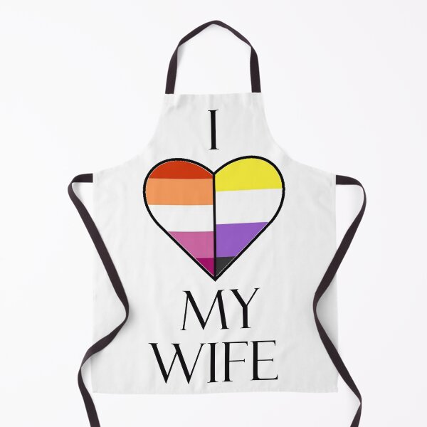 Item preview, I Love My Wife - Lesbian & Non-Binary Flags designed and sold by Sleeping-Satan.