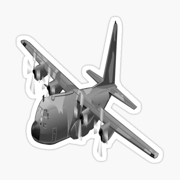 C-130J SUPER HERCULES PILOT front vinyl Sticker REFUELER Transport Crew Aircraft