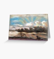 Pastel sketch of clouds Greeting Card