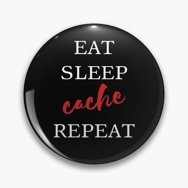 Item preview, eat sleep cache repeat geocaching  designed and sold by portrait4you.
