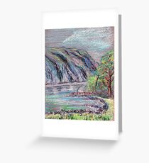 Lake district landscape pastel sketch Greeting Card