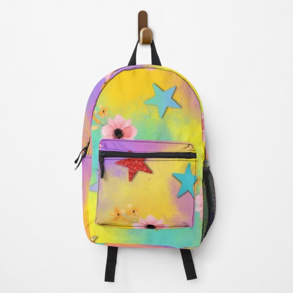 Item preview, stars and flowers on watercolor pattern designed and sold by doctors-apparel.