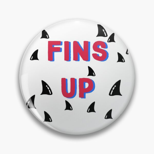 Fins Up Layered Bold Detailed Pin