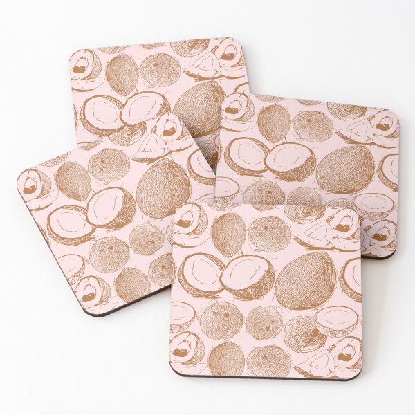 Item preview, Coconuts - Blush and Tan designed and sold by lolomastudio.