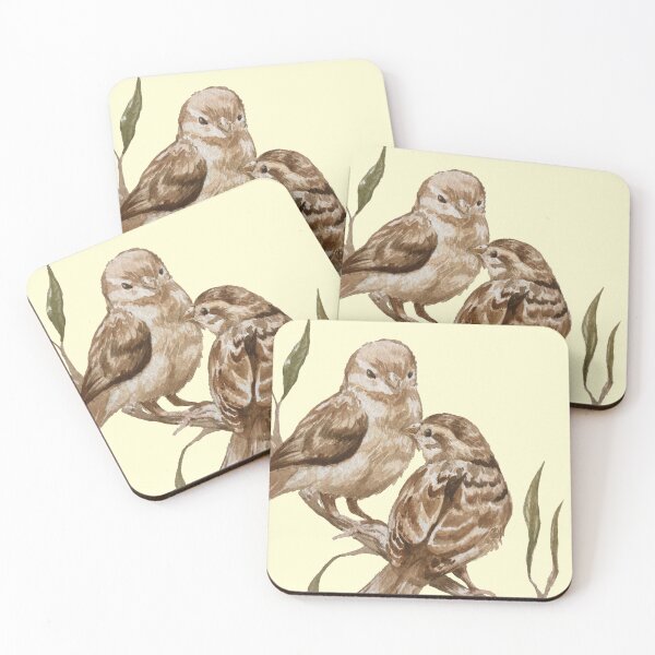 Item preview, Watercolor House Sparrows designed and sold by Alyx-Jeann.