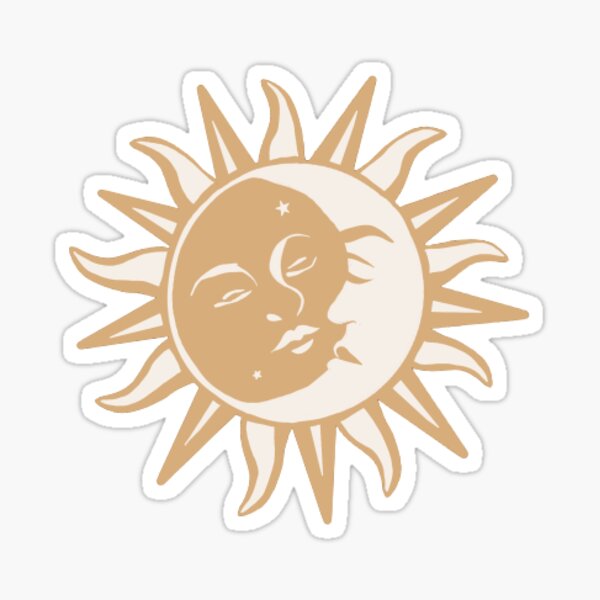 Sun and moon Sticker