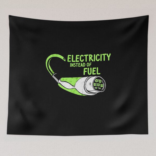 Item preview, electric vehicle car plug motif electricity instead of fuel designed and sold by lsvds.