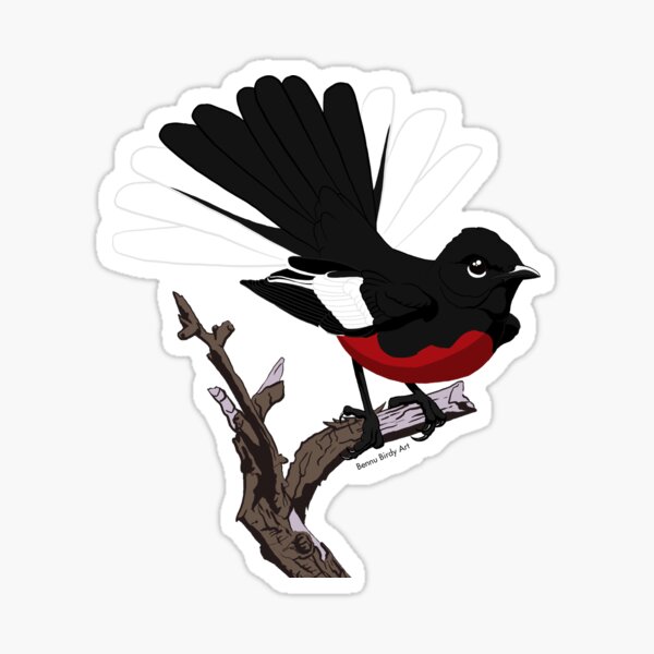 Item preview, Painted Redstart designed and sold by BennuBirdy.