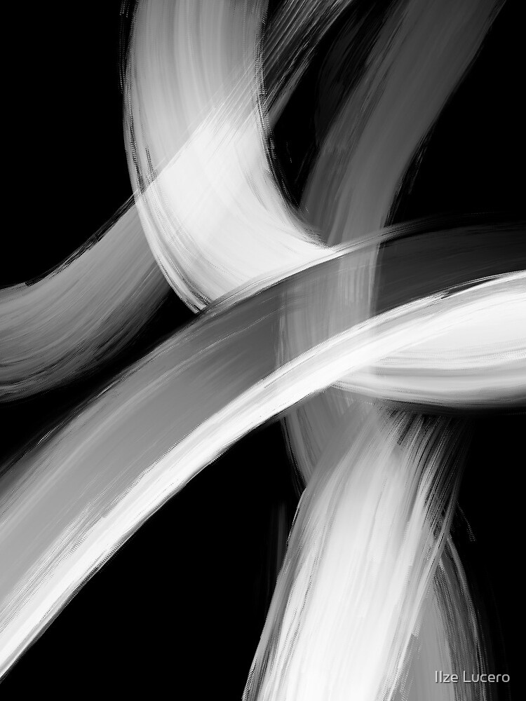 Black and White Fine Art painted Abstract by ilzesgimene