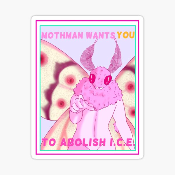 Item preview, Mothman abolish ICE designed and sold by thekidsNCopper.