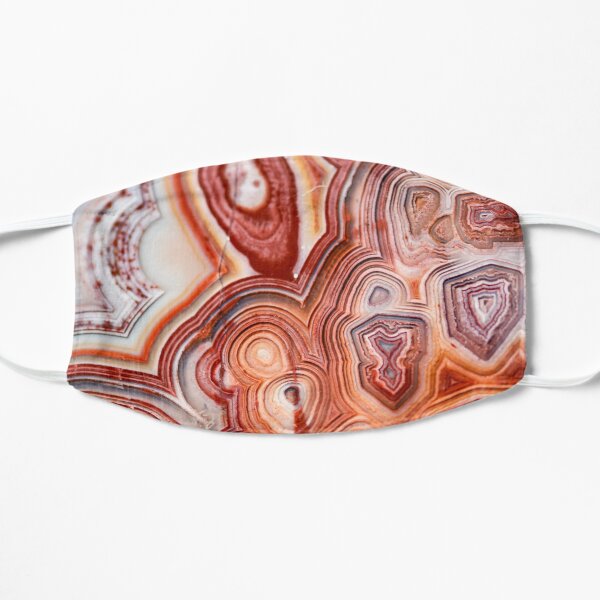 Geode pattern - Thinking of red mountains Flat Mask