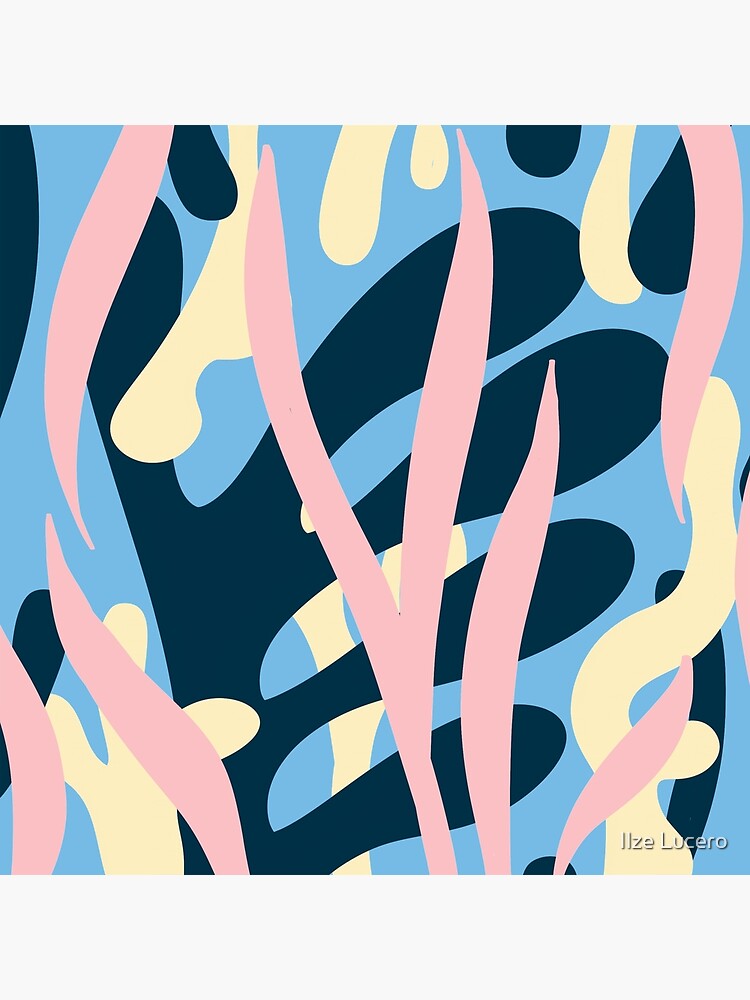 Abstract coral pink and aqua Art Board Print for Sale by Ilze Lucero