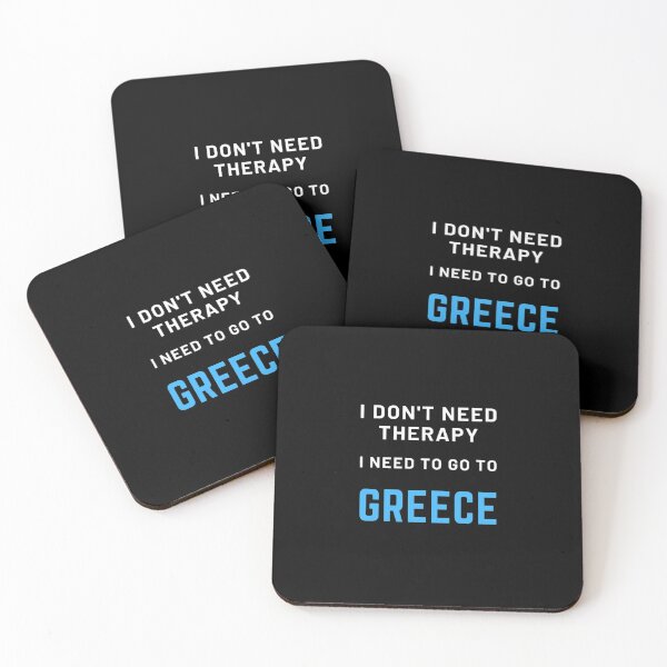 Aperçu de l'œuvre Je n'ai pas besoin de thérapie, j'ai besoin d'aller en Grèce créée et vendue par TheGreekGuy.