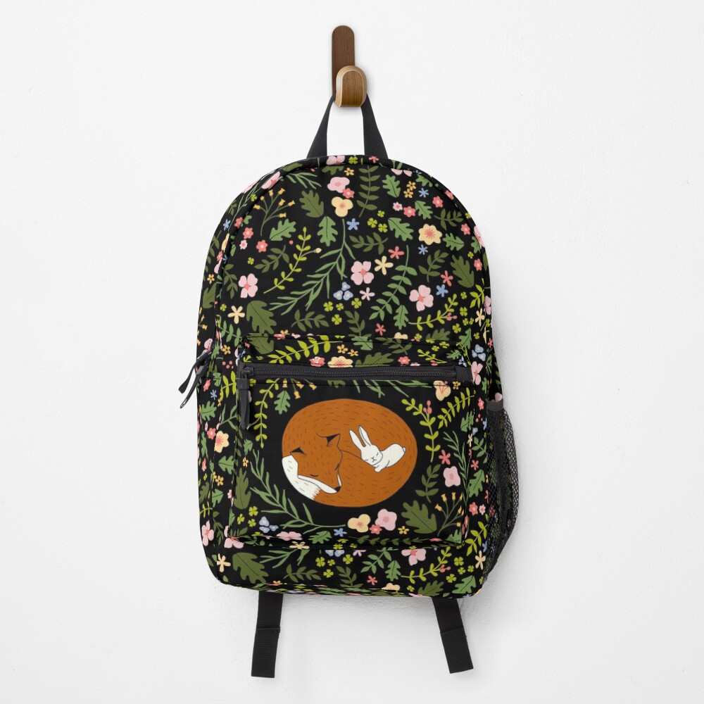 Friendship Fox-Rabbit_BgBlack Backpack
