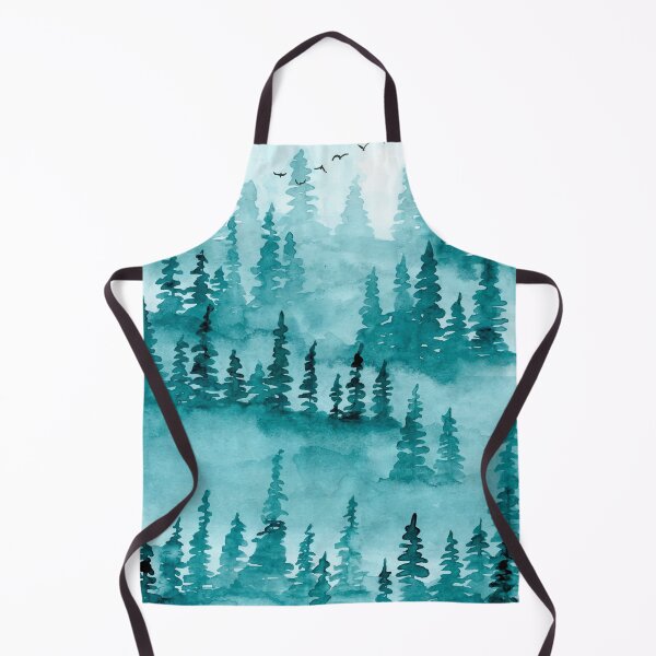 Item preview, Watercolor Misty Pine Forest designed and sold by Vector Scout Lab.