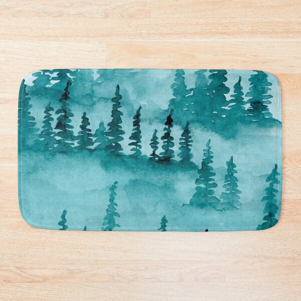 Item preview, Watercolor Misty Pine Forest designed and sold by Vector Scout Lab.