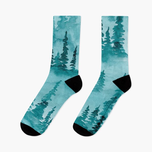 Item preview, Watercolor Misty Pine Forest designed and sold by Vector Scout Lab.